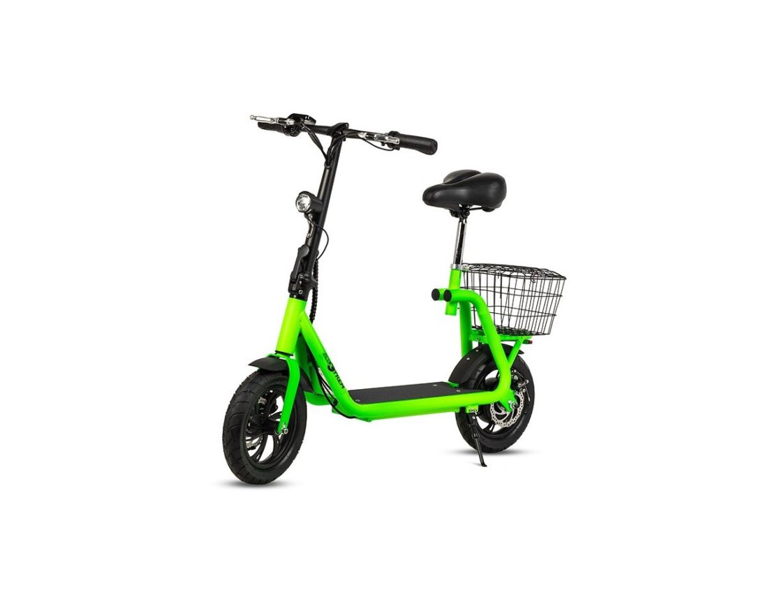 e-bike verde sin pedales