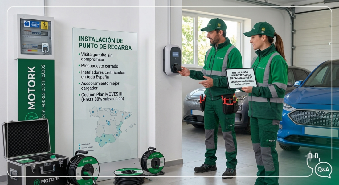 Instalación punto de recarga en casa/empresa en toda España
